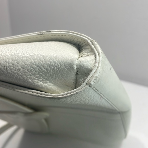 Authentic BURBERRY vintage off-white leather Crossbody bag with COA - Picture 8 of 11